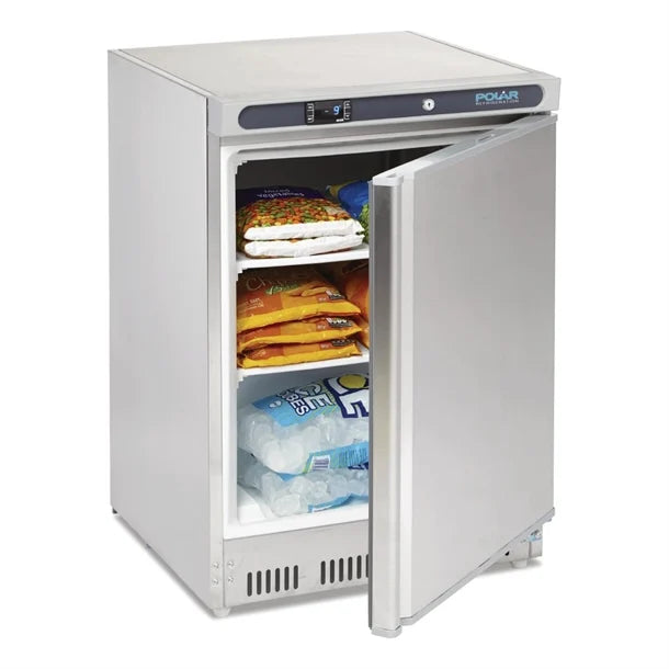 Polar C-Series Stainless Steel Under Counter Freezer - 140Ltr