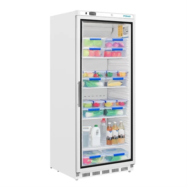 Polar C-Series Upright Display Fridge White 600Ltr