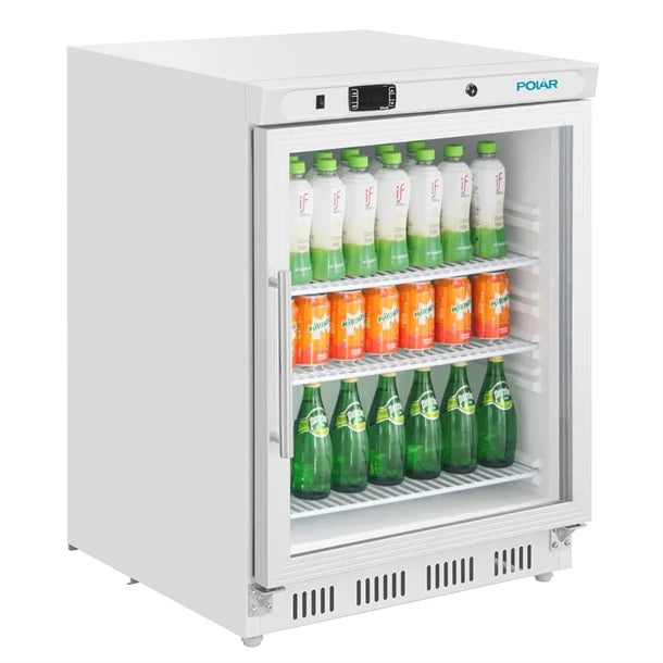 Polar C-Series Under Counter Display Fridge White 150Ltr