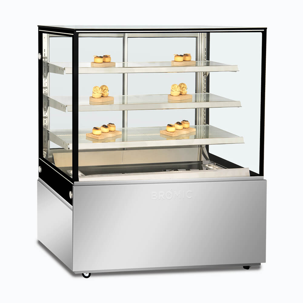 4 tier hot food display 1200mm - FD4T1200H