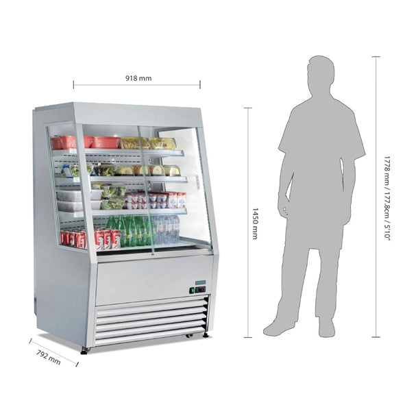 Polar G-Series Energy Efficient Multideck Display Fridge - 918mm