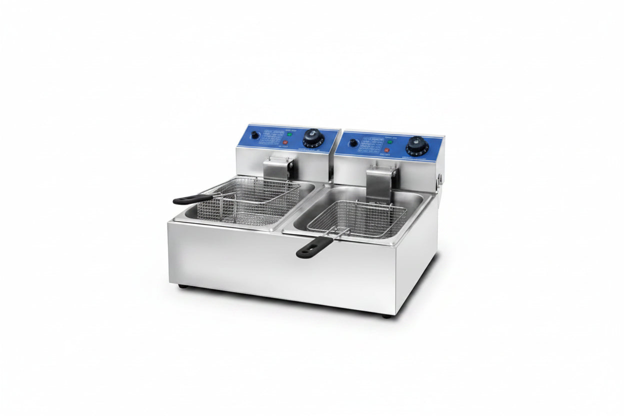 2-Basket Electric Fryer Single tank 12L