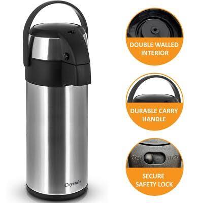 Vacuum flask 3.0L Plastic head and stainless steel Body