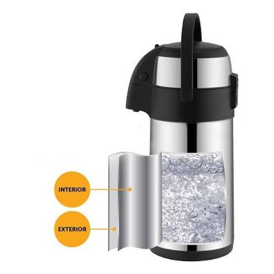 Vacuum flask 2.5L Plastic head with stainless steel Body