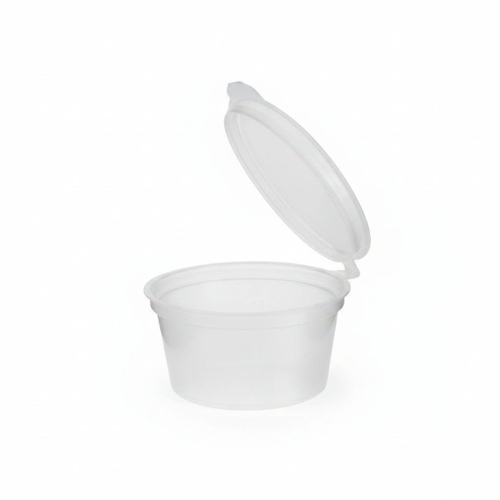 1oz (30ml) Hinge lid Round Container 100pk