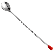SS Bar Spoon 11"28CM With Red Knob 1PC