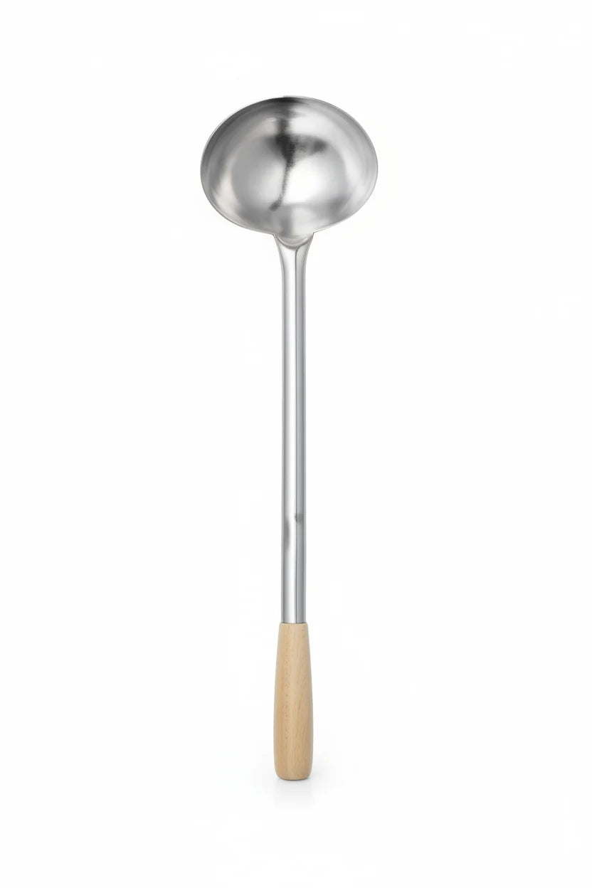 Stainless Steel Ladle Size 6 with wooden handle 49cm  1pc