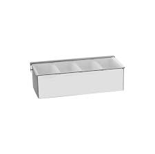 SS Condiment Dispenser 4 Parts With Lid 430 Grade
