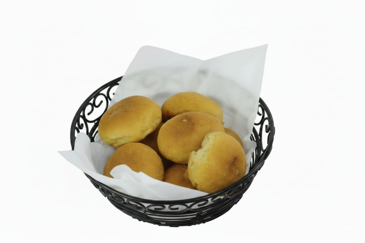 Basket (Wire)  Round Black 8" X 2.1/2" Iron Powder Coated Heavy Duty