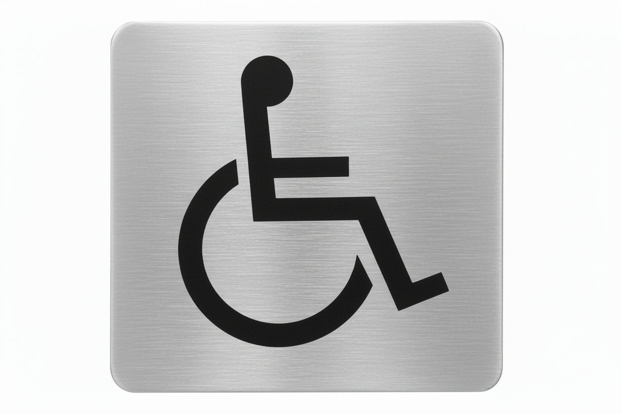 Stainless Steel Sign - Disable - 5" X 5" 1PC