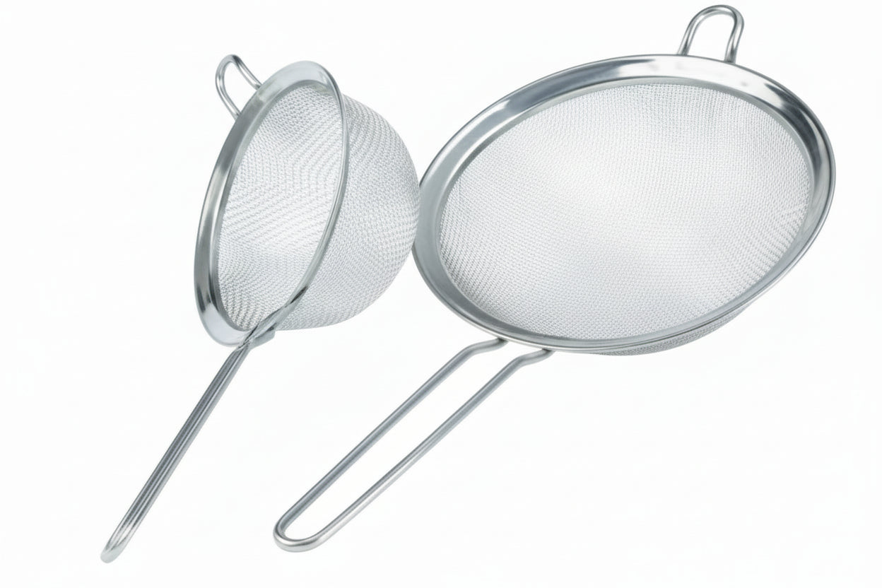 SS Strainer Round Shape With Wire Handle  10"" (26 Cm) 1PC