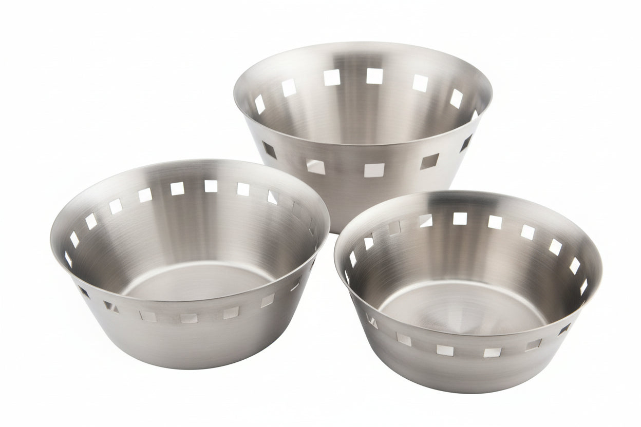 Stainless steel Bread Basket (Bowl) 22 Cm 8.3" 1PC