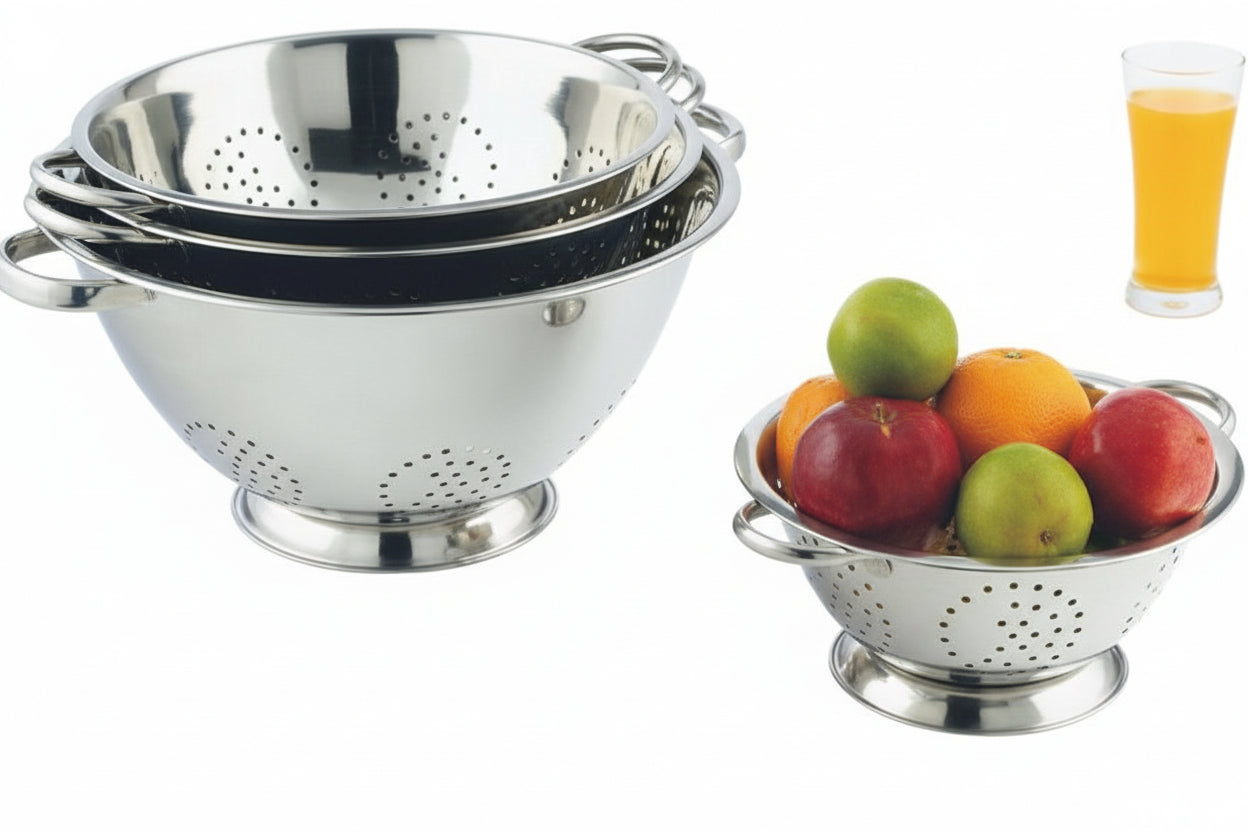 SS Colander Deep with Handle 7.60ltr 34cm 1pc