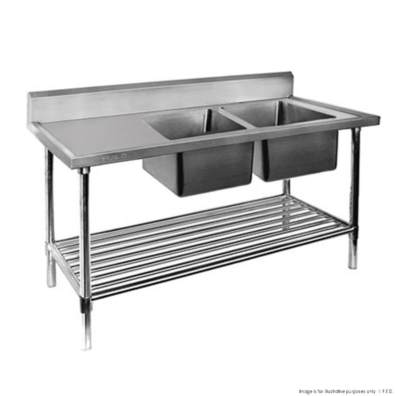 Double Right Handed Sink Bench 1500x600x900mm