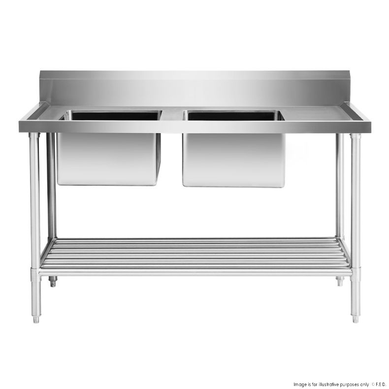 Double Left Handed Sink Bench 1500x700x900mm