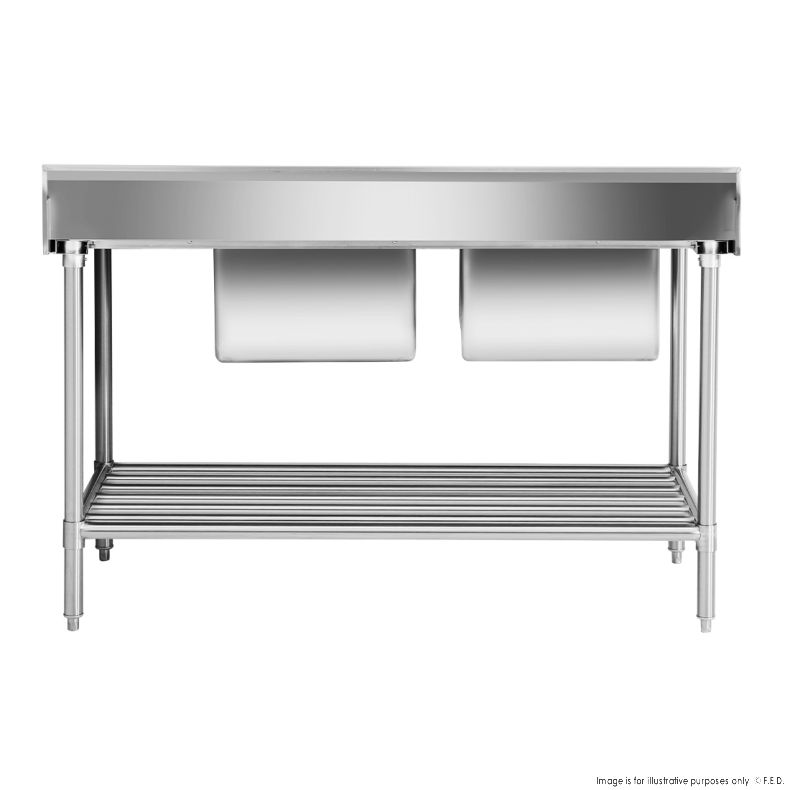 Double Left Handed Sink Bench 1500x700x900mm