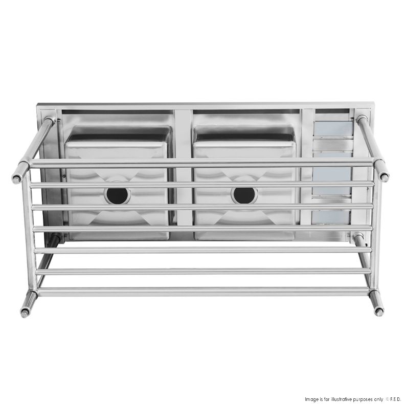 Double Left Handed Sink Bench 1500x700x900mm