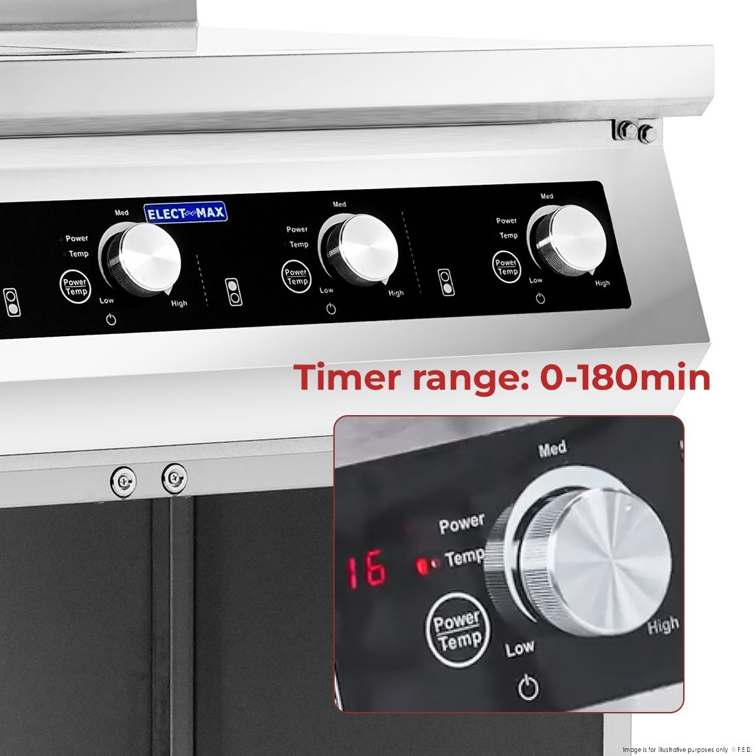 Electmax 700 Series Induction 4-Burner Cooker with Splashback EIC7-800P