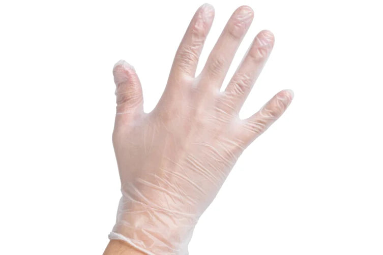 BLUE Powder Free  Vinyl Gloves- Extra Large 100pk