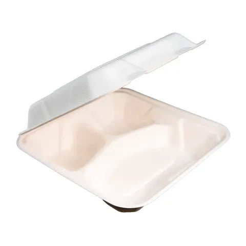 White Extra Large Dinner  With 3 Compartment 100pk