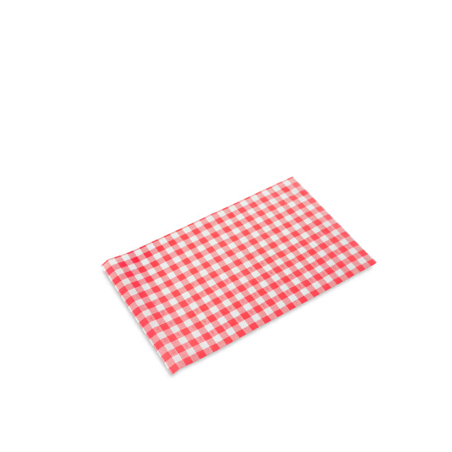 GREASEPROOF PAPER 1/2 (RED) GINHAM 400X330MM 1000PCS