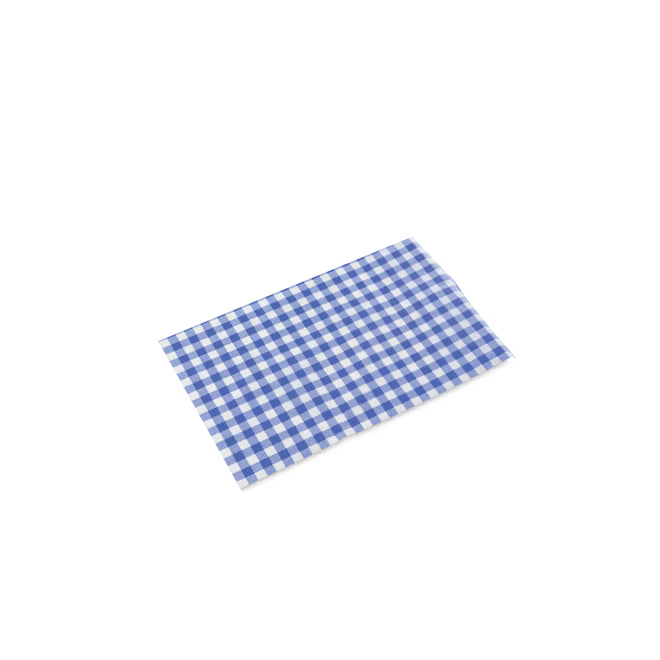 GREASEPROOF PAPER (BLUE) 1/4 GINGHAM 200X330mm 1000pcs