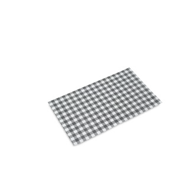 GREASEPROOF PAPER (BLACK) 1/4 GINGHAM 200x330mm 1000PCS