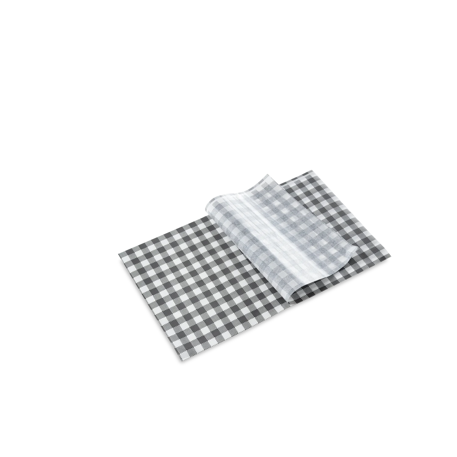 GREASEPROOF PAPER (BLACK) 1/4 GINGHAM 200x330mm 1000PCS