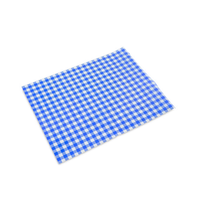 GREASEPROOF 1/2 (BLUE) GINGHAM 400x330mm 1000PCS