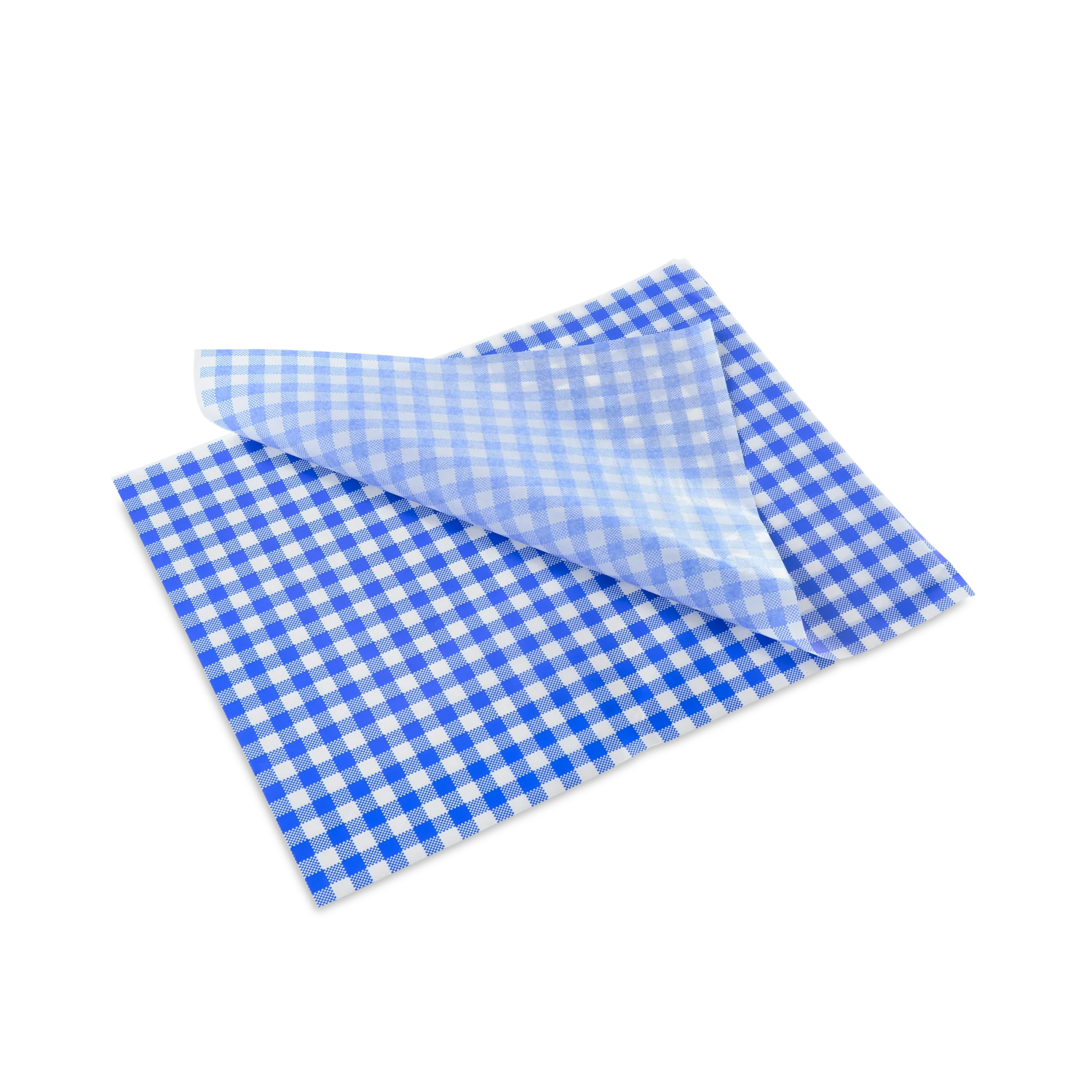 GREASEPROOF 1/2 (BLUE) GINGHAM 400x330mm 1000PCS