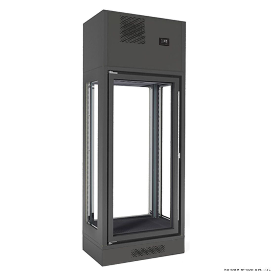 Fagor Single Zone 1 Door Black Wall-Mounted Wine Cellar FWC-2301-1WB