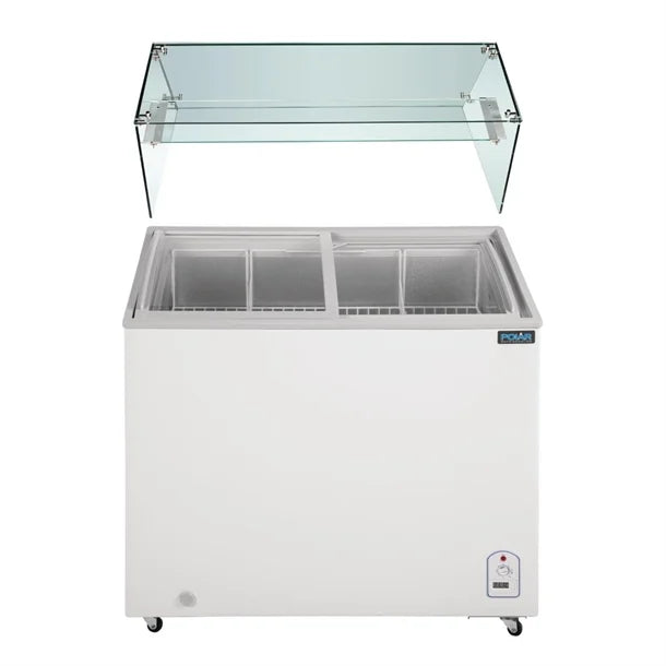 Polar G-Series Display Chest Freezer - 200Ltr with Glass Surround