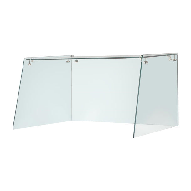 Straight Glass Sneeze Guard Assembly for 2 Door Counter UA017-A