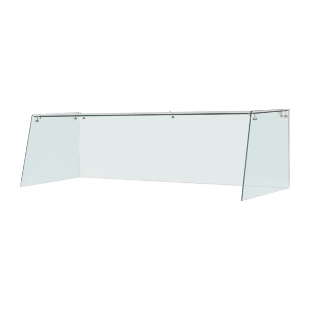 Straight Glass Sneeze Guard Assembly for 4 Door Counter UA019-A