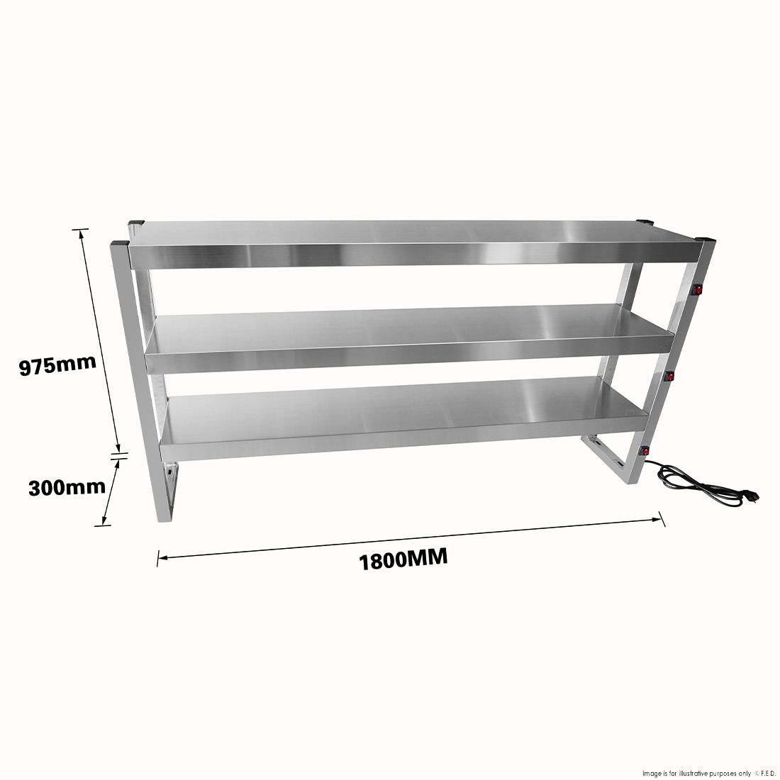 Benchstar Commercial Food Warmer with 15 Lamps – FW15L-183