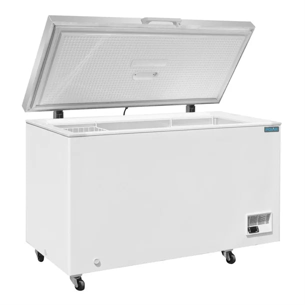 Polar G-Series Chest Freezer with Stainless Steel Lid - 385Ltr