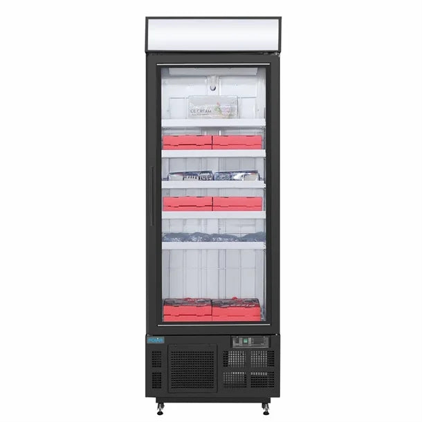 Polar G-Series Upright Display Freezer Black - 412Ltr