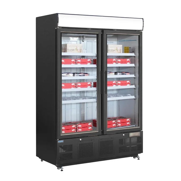 Polar G-Series Upright Display Freezer Black - 920Ltr