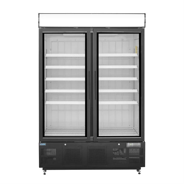 Polar G-Series Upright Display Freezer Black - 920Ltr