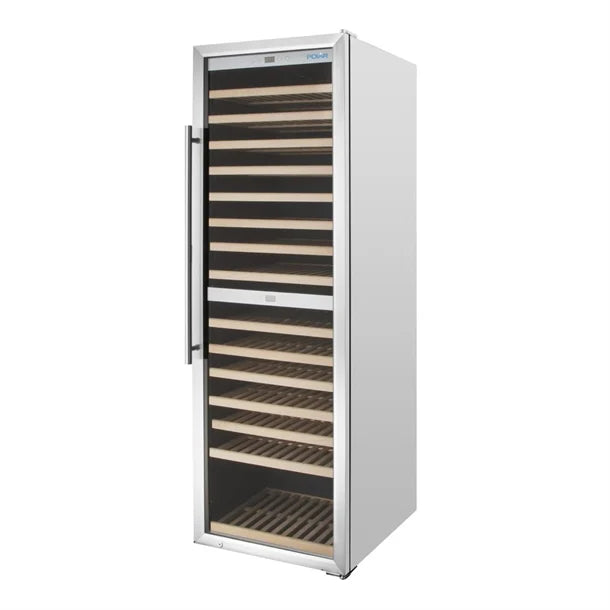 Polar G-Series Dual Zone Wine Fridge Stainless Steel - 180 Bottle