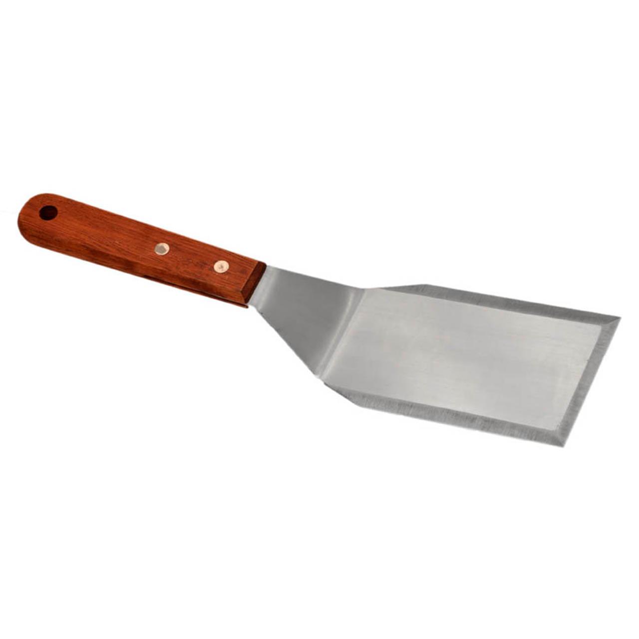 Griddle Scraper 7.5cm X 11.5cm Cranked Wood Handle 1pc