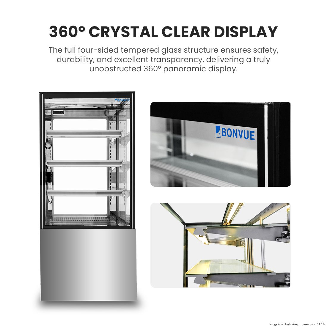 Bonvue Heated Display Cabinet - H-SF820V