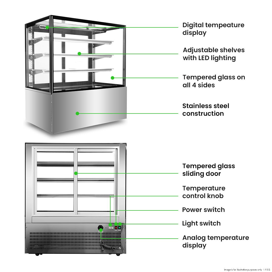 Bonvue Heated Display Cabinet - H-SF840V