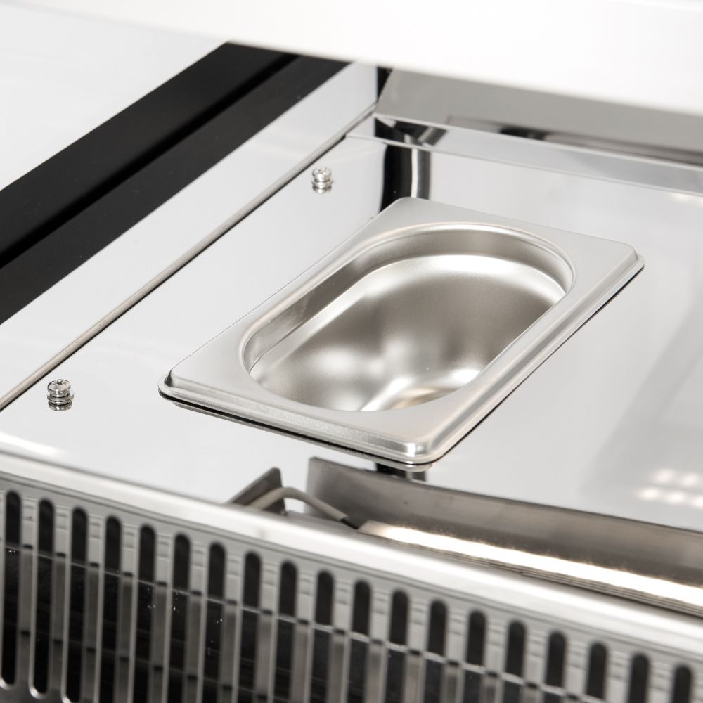 4 tier hot food display 900mm - FD4T0900H