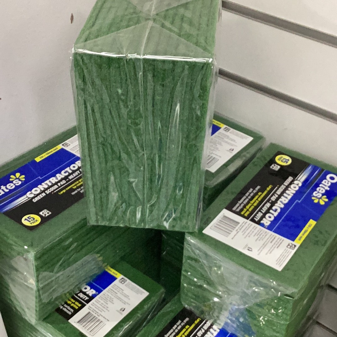 Commercial Green Scourer 23x15cm 10pk
