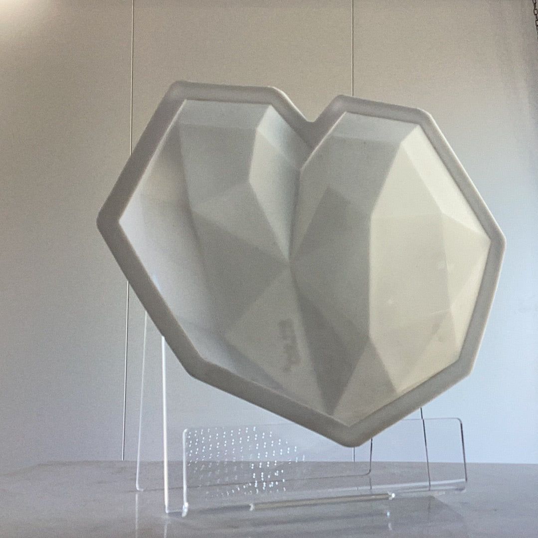 HEART GEOMETRIC SLICONE MOULD  SIZE 1