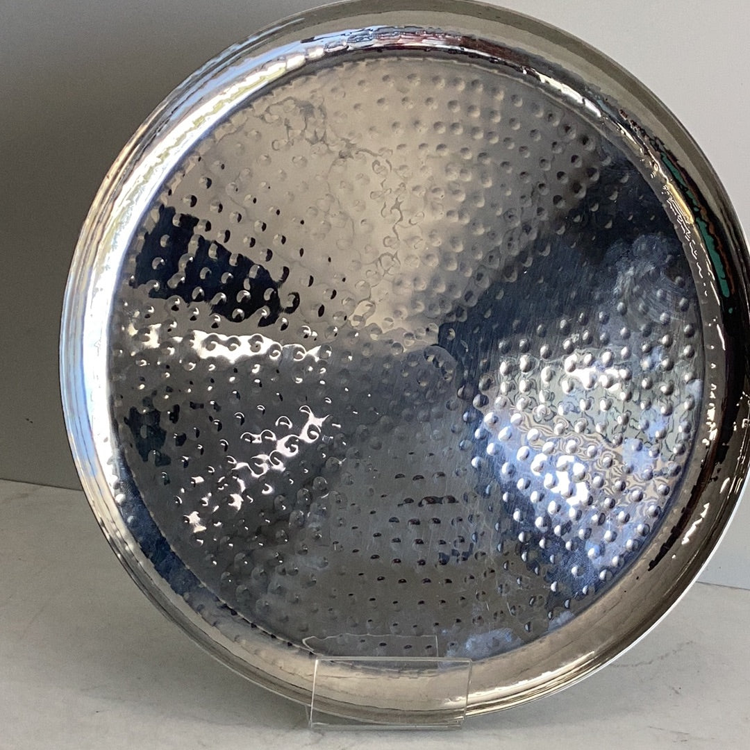 HAMMERED SS ROUND THALI 11''