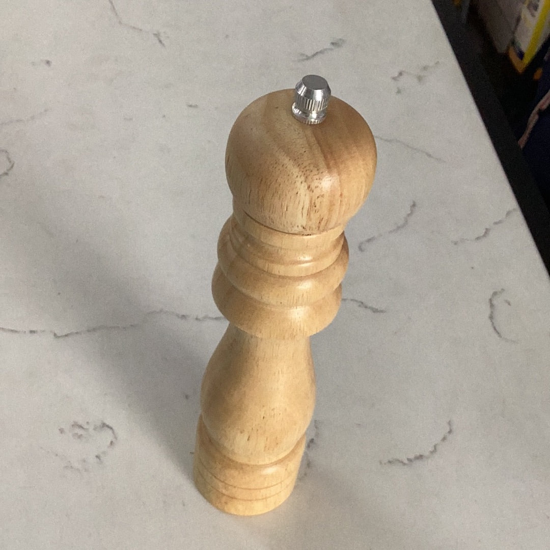 WOODEN PEPPER MILL 8''