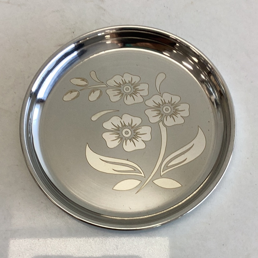PLATE SS FLORAL SIZE 1 18cm