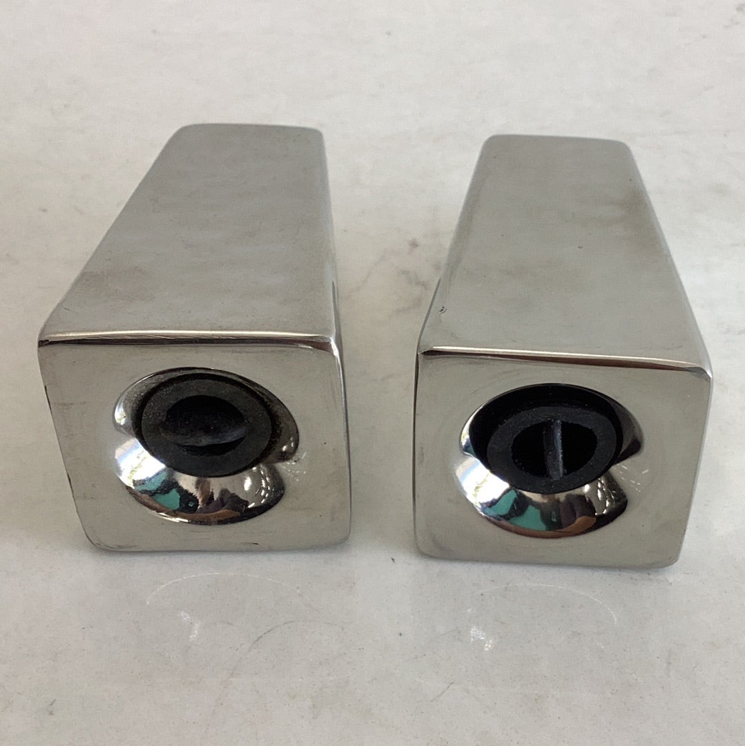 HAMMERED SS SALT & PEPPER MILL SET